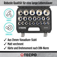 TECPO Steckschlüsselsatz, Innenvielzahn Nüsse,...