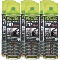 6x PETEC Hochleistungs- PTFE- Spray, 500 ml