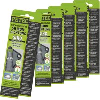 5x PETEC Hochtemperatur-Silikondichtung, dauerelastisch...