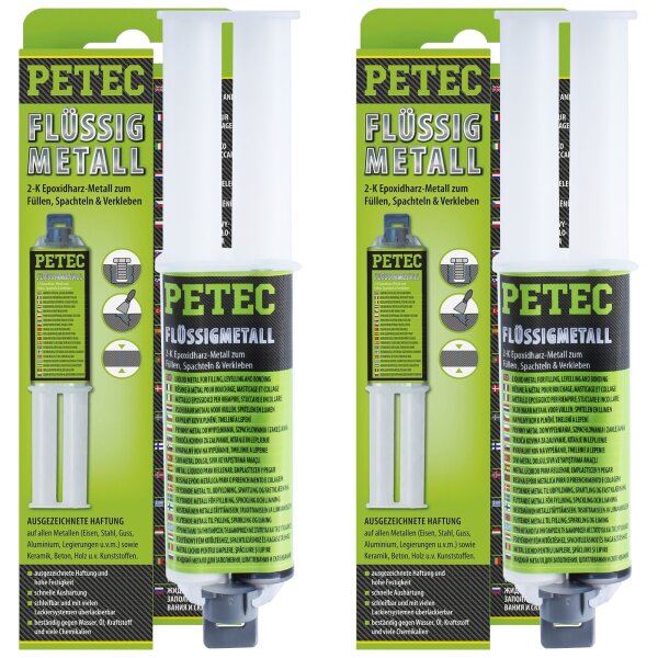2x PETEC Flüssigmetall, 25 ml