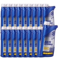20x MANNOL Antifreeze AG11 (- 40°C) Blau, 1L