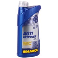 20x MANNOL Antifreeze AG11 (- 40°C) Blau, 1L