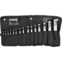 TECPO Locheisen-Satz, 2 - 22 mm, 2x 15-teilig