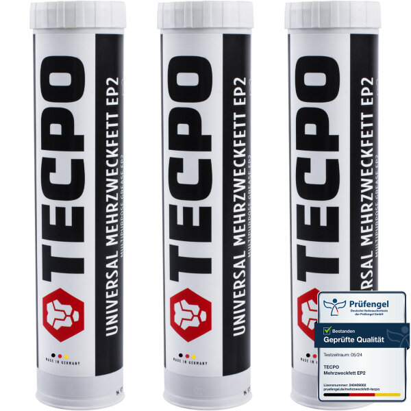 3x TECPO Universal Mehrzweckfett EP2, 400g