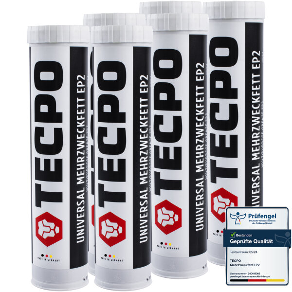 6x TECPO Universal Mehrzweckfett EP2, 400g