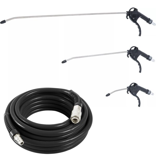 TECPO Druckluftschlauch 10 m + Ausblaspistole
