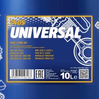 2x MANNOL Universal 15W-40 API SN/CH-4 Motoröl, 10L