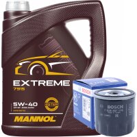 BOSCH F026407176 Ölfilter + MANNOL Extreme 5W-40 API...