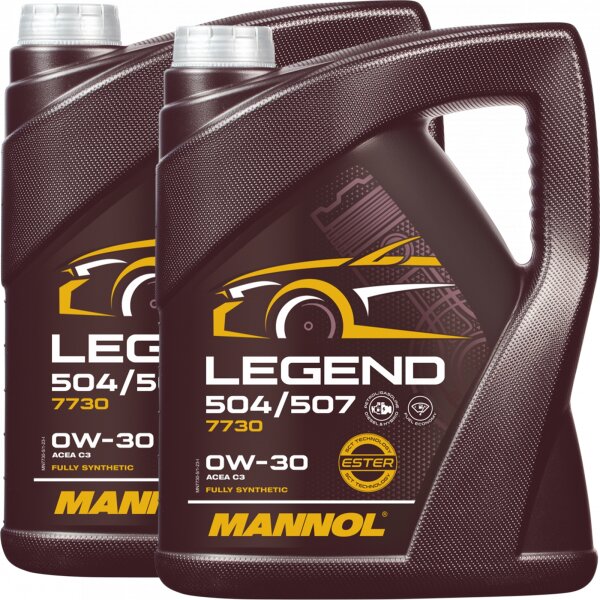 2x MANNOL Legend 504/507 0W-30, 5 Liter
