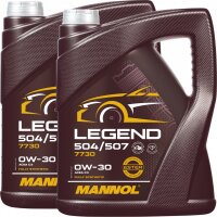 2x MANNOL Legend 504/507 0W-30, 5 Liter