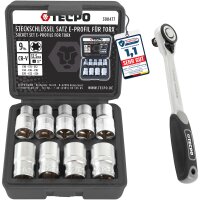 TECPO Außen Torx Steckschlüssel Satz 1/2 Zoll,...
