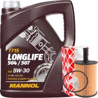 FEBI BILSTEIN Ölfilter + Schraube + MANNOL Longlife...