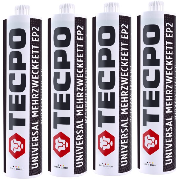 4x TECPO Universal Mehrzweckfett EP2, 500g