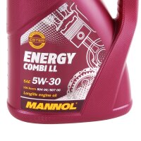 MANN-FILTER Ölfilter + MANNOL Energy Combi LL 5W-30, 5L