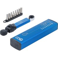 BGS Drehmomentschlüssel | Abtrieb Innensechskant 6,3 mm (1/4") | 2 - 10 Nm | mit Bit-Satz | 9-tlg.