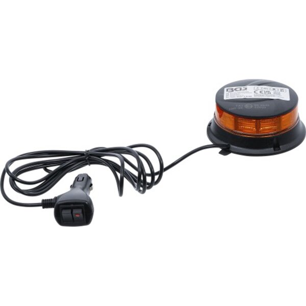 BGS Rundumkennleuchte | gelb | mit Magnet | 12 V / 24 V | Ø 130 mm