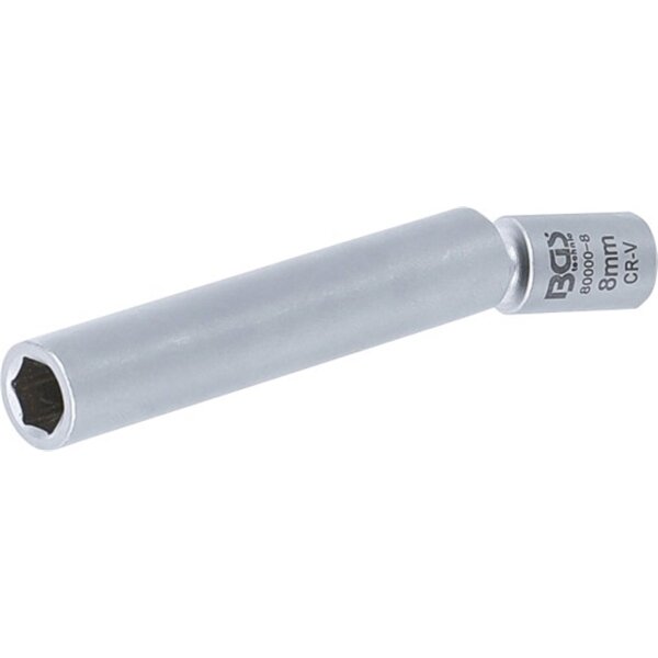BGS Glüh- und Zündkerzen-Gelenk-Einsatz | Antrieb Innenvierkant 6,3 mm (1/4") | SW 8 mm