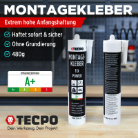 TECPO Universal Montagekleber Ultra FIX Power Baukleber...