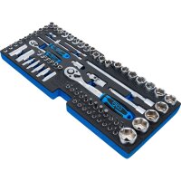 BGS Schaumeinlage für Art. 3312: Steckschlüsselsatz | 6,3 mm (1/4") / 12,5 mm (1/2") | Zollgrößen | 78-tlg.