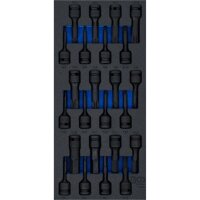 BGS Werkstattwageneinlage 1/3: Kraft-Bit-Einsatz-Satz | Antrieb Innenvierkant 12,5 mm (1/2") | 24-tlg.
