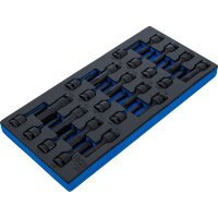 BGS Werkstattwageneinlage 1/3: Kraft-Bit-Einsatz-Satz | Antrieb Innenvierkant 12,5 mm (1/2") | 24-tlg.