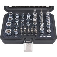 TECPO Außen und Innentorx Stecknüsse Bits, 3/8 Zoll, 34-teilig