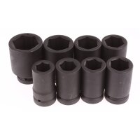 BGS Kraft Steckschlüssel Satz, tief, 27-50 mm, 1 Zoll