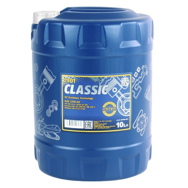 MANNOL Classic 10W-40 API SN/SM/CF, 10 Liter