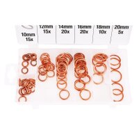 BGS Kupfer O-Ring-Sortiment, 95-tlg.. Ø 6-20 mm