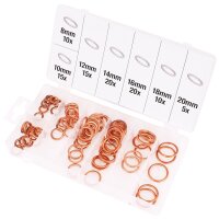 BGS Kupfer O-Ring-Sortiment, 95-tlg.. Ø 6-20 mm