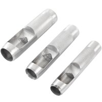 TECPO Lochstanzen-Set 15-tlg. Locheisen Lochschneider Lochpfeifen Satz für Werkstatt & Handwerk