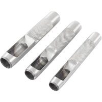 TECPO Lochstanzen-Set 15-tlg. Locheisen Lochschneider Lochpfeifen Satz für Werkstatt & Handwerk