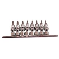 BGS Kardangelenk-Bit-Einsatz-Set, T-Profil (für Torx), 6,3 (1/4), T8-T40, 8-tlg.