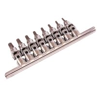 BGS Kardangelenk-Bit-Einsatz-Set, T-Profil (für Torx), 6,3 (1/4), T8-T40, 8-tlg.