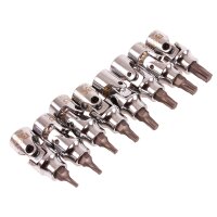 BGS Kardangelenk-Bit-Einsatz-Set, T-Profil (für Torx), 6,3 (1/4), T8-T40, 8-tlg.