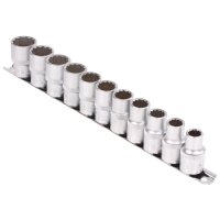 BGS Steckschlüsseleinsatz-Set, 12,5 (1/2), 12-kant,...