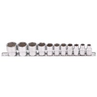 BGS Steckschlüssel-Einsatz-Satz, Sechskant | Antrieb Innenvierkant 10 mm (3/8") | SW 5/16" - 7/8" | 11-tlg.