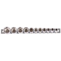 BGS Steckschlüssel-Einsatz-Satz, Sechskant | Antrieb Innenvierkant 10 mm (3/8") | SW 5/16" - 7/8" | 11-tlg.