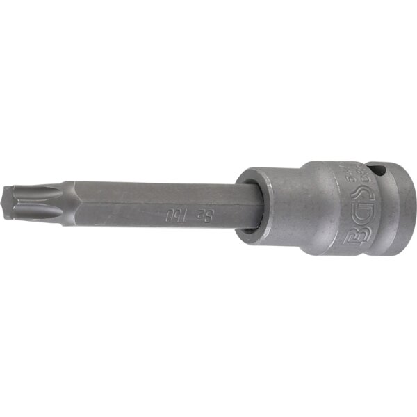 Kraft-Bit-Einsatz | Länge 100 mm | Antrieb Innenvierkant 12,5 mm (1/2") | T-Profil (für Torx) T50