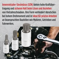 TECPO Bit-Einsatz-Satz | Innenvielzahn-Satz XZN Set | M4 - M16 | 8-teilig