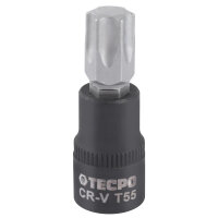TECPO Steckschlüssel-Satz T-Profil (für Torx) und E-Torx, 25-teilig