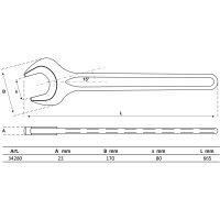 BGS Einmaulschlüssel | DIN 894 | SW 80 mm