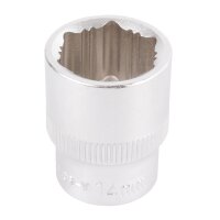 TECPO Anti-Rutsch- Steckschlüssel-Satz, 1/4", 4-14 mm, 13-tlg.