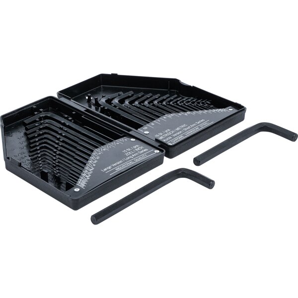 BGS DIY Winkelschlüssel-Satz | Zollmaße/metrisch | Innensechskant | 30-tlg.