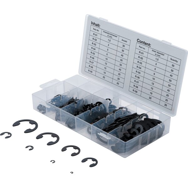 BGS E-Sicherungsring-Sortiment | 1,5 - 22mm | 300-tlg.