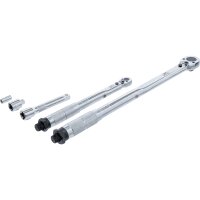 BGS DIY Drehmomentschlüssel-Satz Abtrieb Außenvierkant 6,3 mm (1/4") 5 - 25 Nm, 12,5 mm (1/2") 28 - 210 Nm 5-tlg.