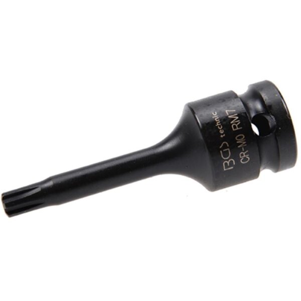 BGS Kraft-Bit-Einsatz | Antrieb Innenvierkant 12,5mm (1/2") | Keil-Profil (für RIBE) M7