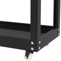 TECPO Werkstattwagen 300 kg Tragkraft | 3 Ebenen mit Schutzmatten | stabiler Stahl-Werkzeugwagen mit Lenkrollen für professionelle Werkstätten