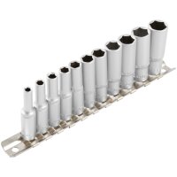 TECPO Steckschlüssel Satz, tief, 1/4 Zoll, 4-13 mm, 11-tlg.