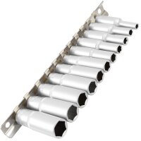 TECPO Steckschlüssel Satz, tief, 1/4 Zoll, 4-13 mm, 11-tlg.